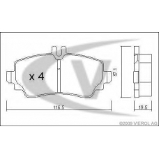 V30-8142 VEMO/VAICO Комплект тормозных колодок, дисковый тормоз