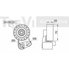 SK008298 SK Натяжной ролик, поликлиновой  ремень