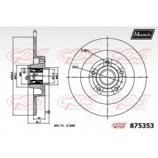 875353.6065 MAXTECH Тормозной диск