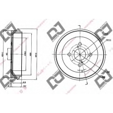 BR1029 DJ PARTS Тормозной барабан