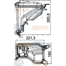 8MA 376 789-751 HELLA Компенсационный бак, охлаждающая жидкость