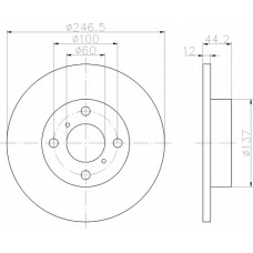 8DD 355 108-201 HELLA Тормозной диск