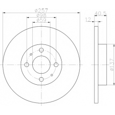 8DD 355 117-931 HELLA PAGID Тормозной диск