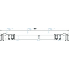 HOS3423 APEC Тормозной шланг