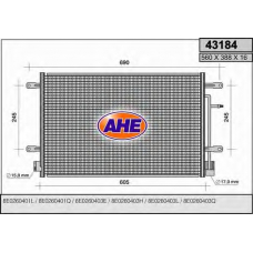 43184 AHE Конденсатор, кондиционер