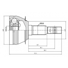 AW1510208 AYWIPARTS Шарнирный комплект, приводной вал