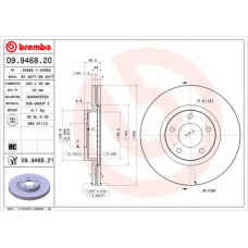 09.9468.20 BREMBO Тормозной диск