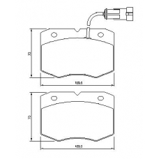 0 986 424 768 BOSCH Комплект тормозных колодок, дисковый тормоз