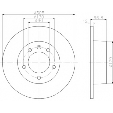 MDC1539 MINTEX Тормозной диск