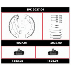 SPK 3027.04 WOKING Комплект тормозов, барабанный тормозной механизм