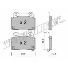 843.0 TRUSTING Комплект тормозных колодок, дисковый тормоз