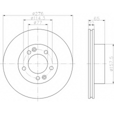 8DD 355 105-101 HELLA Тормозной диск