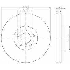 8DD 355 112-681 HELLA Тормозной диск