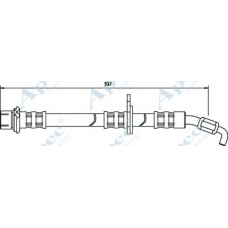 HOS3207 APEC Тормозной шланг