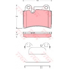 GDB1722 TRW Комплект тормозных колодок, дисковый тормоз