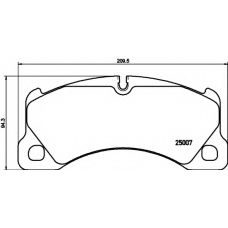 8DB 355 015-801 HELLA Комплект тормозных колодок, дисковый тормоз