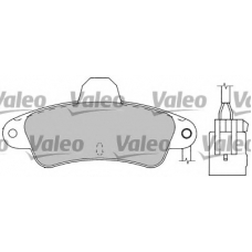 597172 VALEO Комплект тормозных колодок, дисковый тормоз