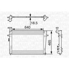 350213127400 MAGNETI MARELLI Радиатор, охлаждение двигателя