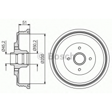 0 986 477 200 BOSCH Тормозной барабан