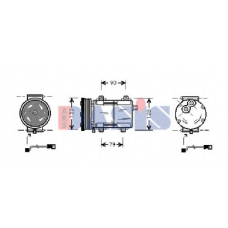 850680N AKS DASIS Компрессор, кондиционер
