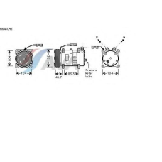 MNAK048 AVA Компрессор, кондиционер