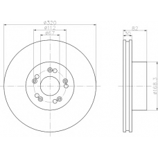 8DD 355 122-212 HELLA PAGID Тормозной диск