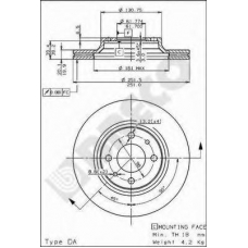 BS 8011 BRECO Тормозной диск