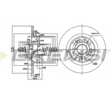 DBB364S BREMSI Тормозной диск