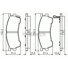 0 986 495 265 BOSCH Комплект тормозных колодок, дисковый тормоз
