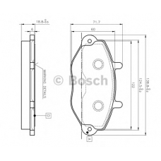 0 986 TB2 020 BOSCH Комплект тормозных колодок, дисковый тормоз