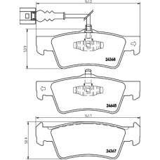 8DB 355 013-841 HELLA PAGID Комплект тормозных колодок, дисковый тормоз