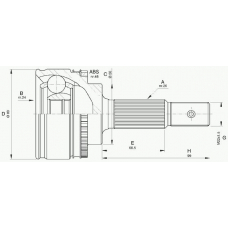 CVJ5544.10 OPEN PARTS Шарнирный комплект, приводной вал