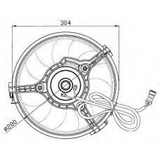 47023 NRF Вентилятор, охлаждение двигателя