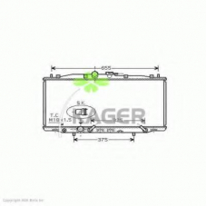 31-1672 KAGER Радиатор, охлаждение двигателя