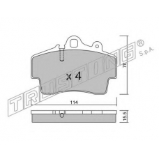 908.0 TRUSTING Комплект тормозных колодок, дисковый тормоз
