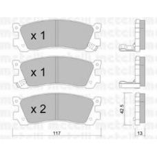 22-0474-0 METELLI Комплект тормозных колодок, дисковый тормоз