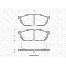 363702160789 MAGNETI MARELLI Комплект тормозных колодок, дисковый тормоз