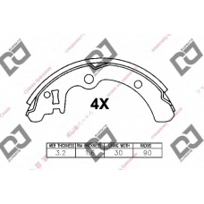 BS1422 DJ PARTS Комплект тормозных колодок