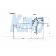 CV-9001 KAVO PARTS Шарнирный комплект, приводной вал