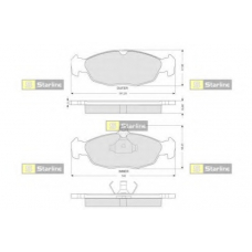 BD S024P STARLINE Комплект тормозных колодок, дисковый тормоз