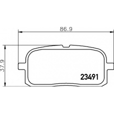 8DB 355 014-781 HELLA Комплект тормозных колодок, дисковый тормоз