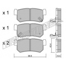 535.0 TRUSTING Комплект тормозных колодок, дисковый тормоз