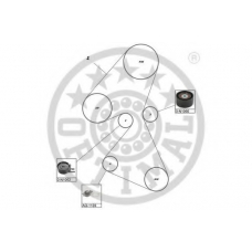 SK-1391AQ1 OPTIMAL Водяной насос + комплект зубчатого ремня