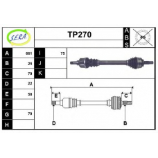 TP270 SERA Приводной вал