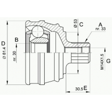 CVJ5063.10 OPEN PARTS Шарнирный комплект, приводной вал