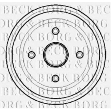 BBR7123 BORG & BECK Тормозной барабан