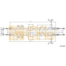 10.5345 COFLE Трос, стояночная тормозная система