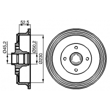 0 986 477 052 BOSCH Тормозной барабан