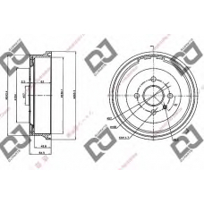 BR1064 DJ PARTS Тормозной барабан