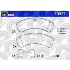 20827 GALFER Комплект тормозных колодок, дисковый тормоз